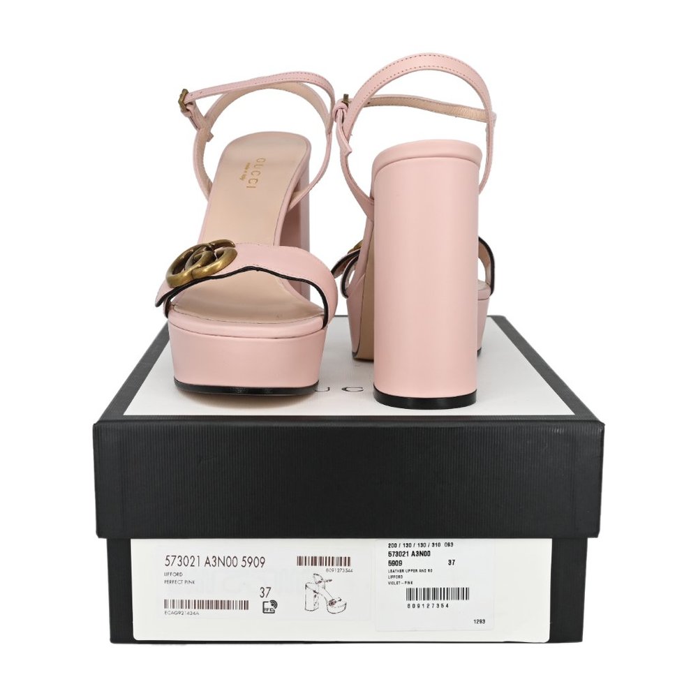 Gucci Women's 573021 GG Marmont Leather Platform Sandals - Picture 6 of 9